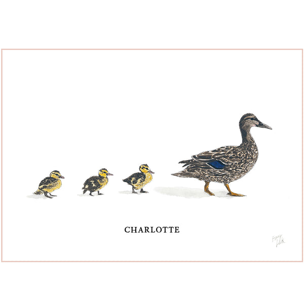 Mother & Baby Ducklings - Fine Art Print