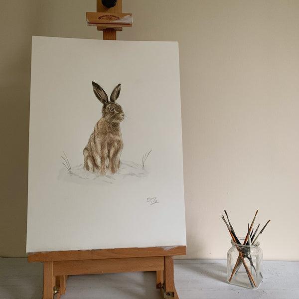 Winter Hare - Original (1 of 1)