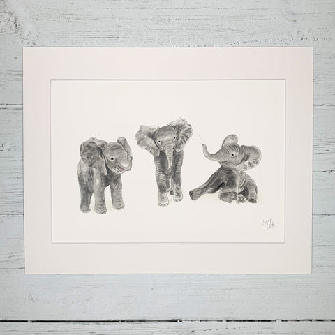 Baby Elephants - Fine Art Print