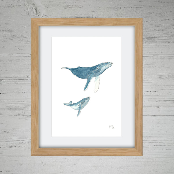Mother & Baby Humpback Whales - Fine Art Print