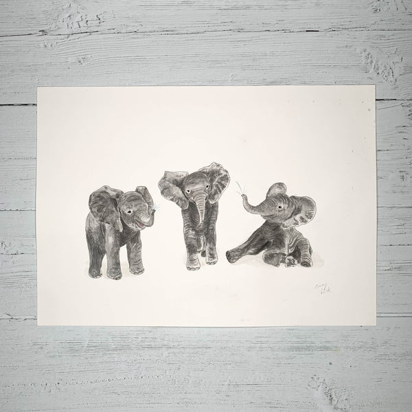 Baby Elephants - Original (1 of 1)