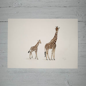 Big Giraffe & Baby Giraffe - Original (1 of 1)