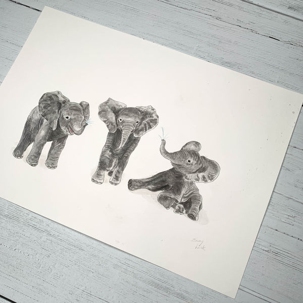 Baby Elephants - Original (1 of 1)