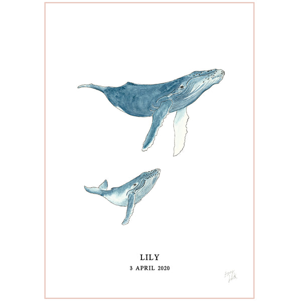 Mother & Baby Humpback Whales - Fine Art Print