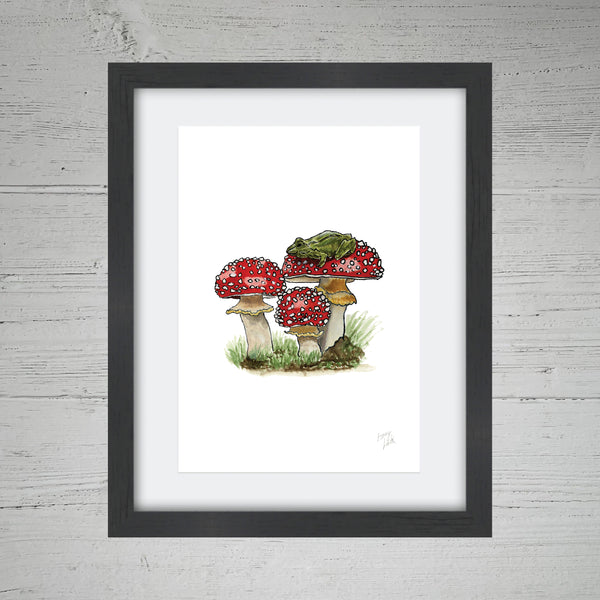 Toad On A Toadstool - Fine Art Print